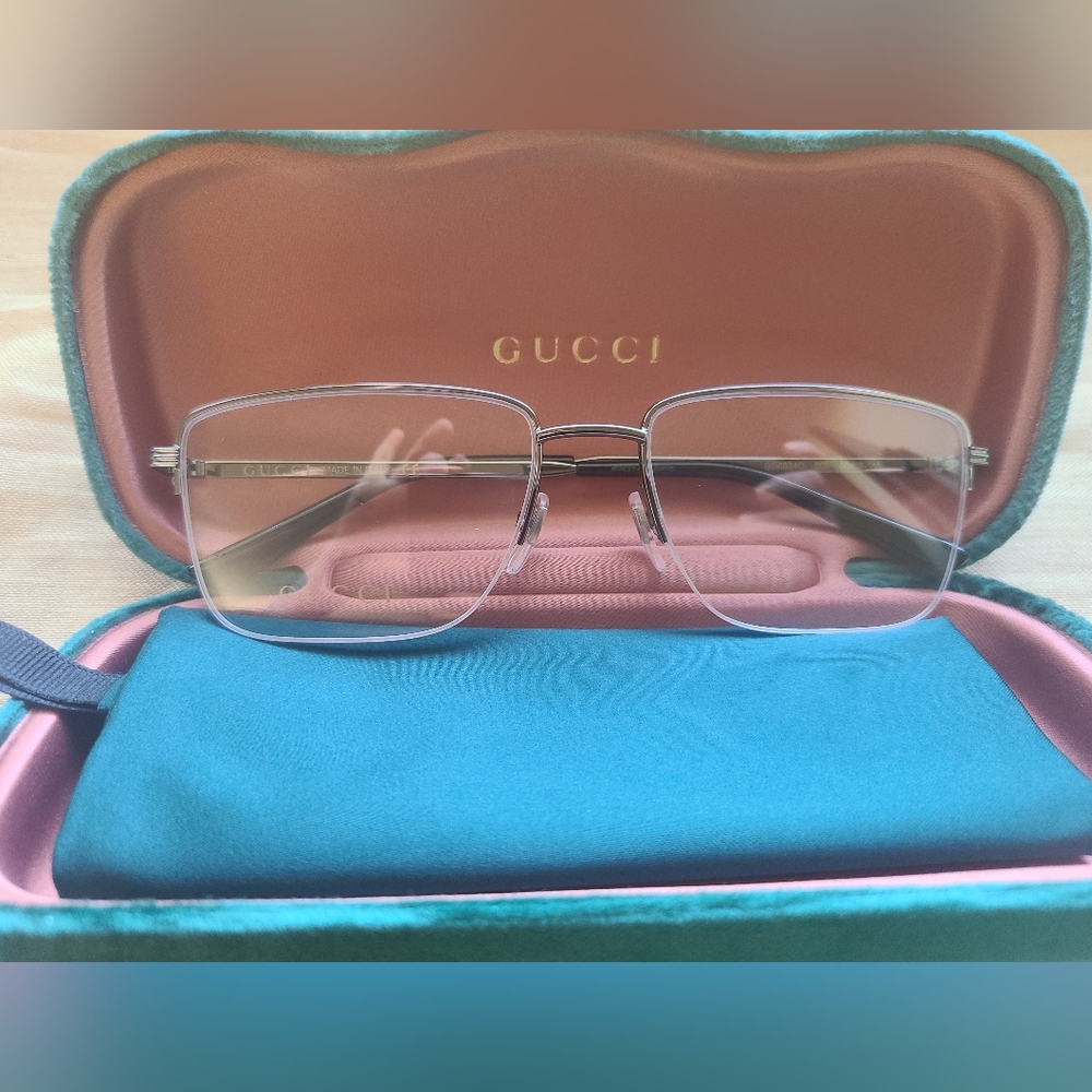 New & Authentic Eyeglasses Gucci, Model 08340, 58-18-145, Color 005 Gunmetal.